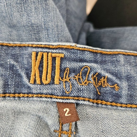 Kut From The Kloth Womens Mid Rise Straight Leg Jeans Size 2 Casual Comfort - Picture 8 of 10